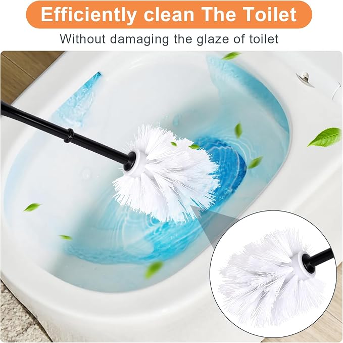 Toilet Brush Holder Set for Bathroom Super Cute Dog Base Solidly Toilet Bowl - Image 4
