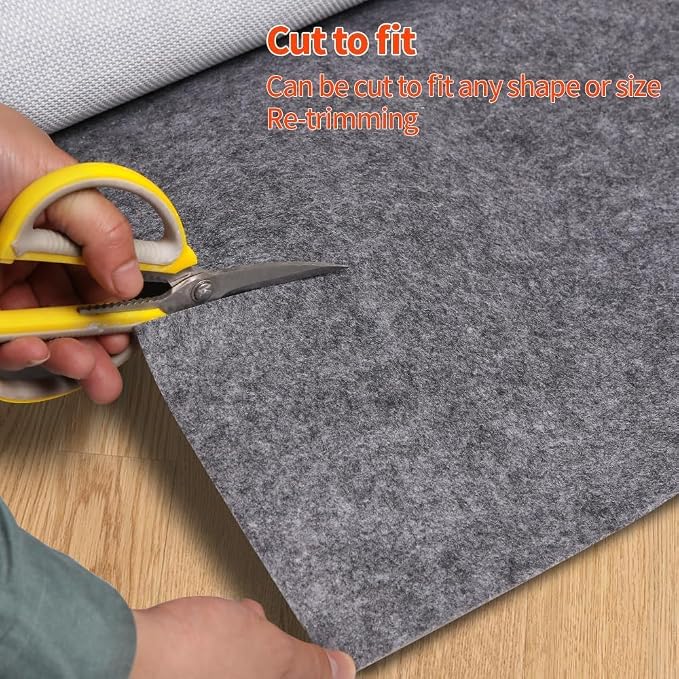 Non-Slip Rug Pads 2 x 8 ft, 100% Waterproof Extra Large Area Rugs Non Skid Rug - Image 4