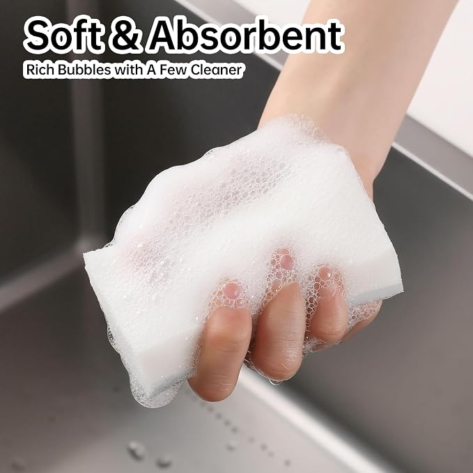 JOYMOOP Textured Clean Sponges, Dual-Sided Non-Scratch Soft Scrub Dish Sponge - Image 7
