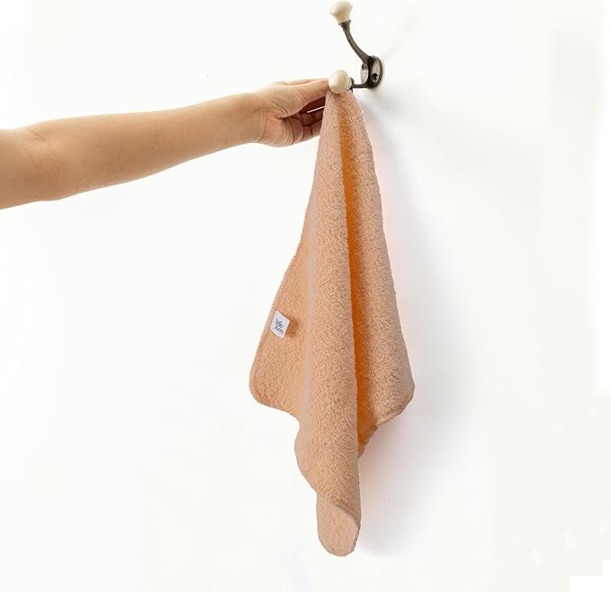 Textila Terry Wash Cloths – Pack of 10, Soft Peach, 12x12 Inches – Soft - Image 6