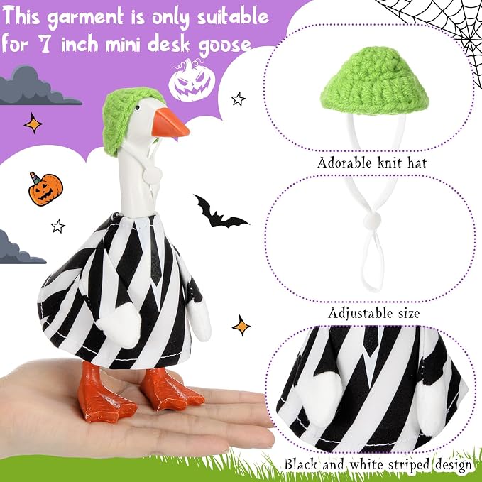 Abbylike Thanksgiving Mini Desk Goose Outfits 7 Inch Magnetic Silly Goose - Image 3