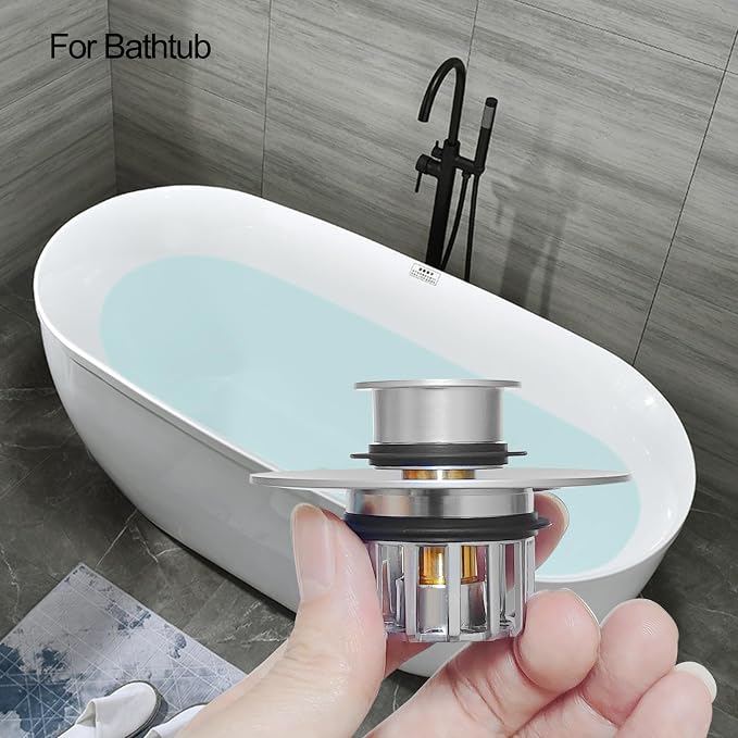 LEKEYE Tub Stopper | Shower Drain Hair Catcher | Pop-up Drain Stopper - Image 6