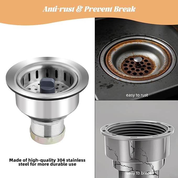 Kitchen Sink Drain Strainer Compatible - Image 3