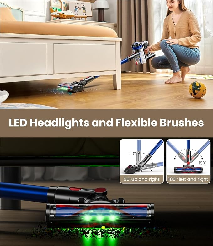 Cordless Vacuum Cleaner, 500W/40Kpa Vacuum Cleaners - Image 6