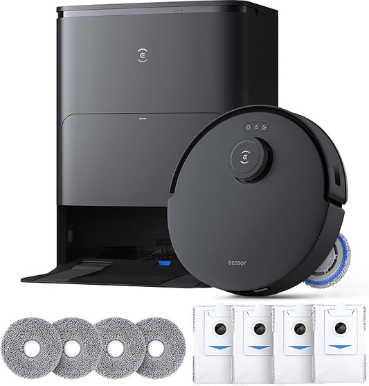 ECOVACS DEEBOT T30S Care Robot Vacuum and Mop, ZeroTangle Technology, TruEdge by ECOVACS