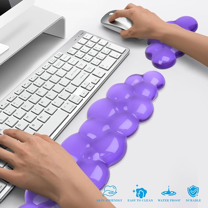 Gel Cloud Keyboard and Mouse Wrist Rest, Cute Wrist Support and Arm Support - Image 5