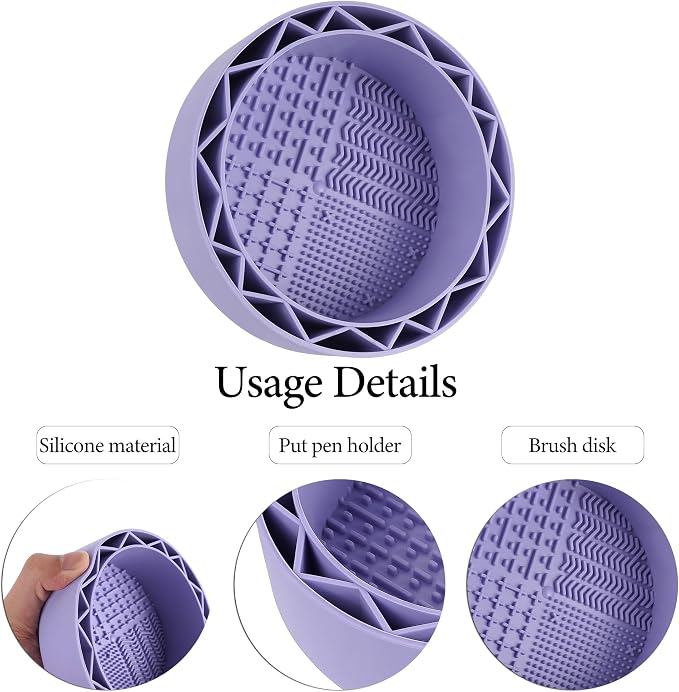 Pen Brush Washer, Watercolor Brush Cleaner, Silicone Brush Bowl Clean, Brush - Image 3