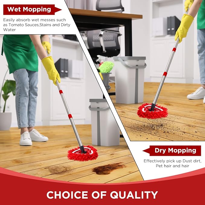 Baderke 3 Pack Chenille Mop Heads Replacements Compatible - Image 4