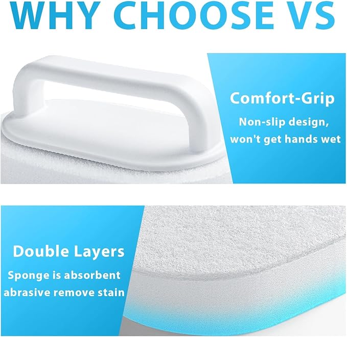 Handle Bath Tub Scrubber, Non Scratch Bathroom Scouring Pad, Bathtub Scrubber - Image 6