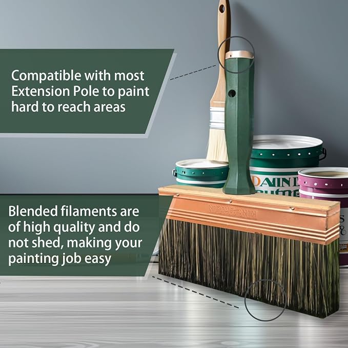 Deck Stain Brush, 9 Inch Deck Paint Brush - Image 4