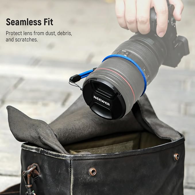 Neewer 62mm Lens Cap Kit, Lens Cover - Image 5