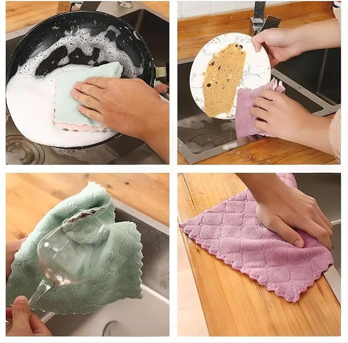 Reusable Microfiber Kitchen Cleaning Cloths – Super Absorbent, Quick-Drying - Image 5