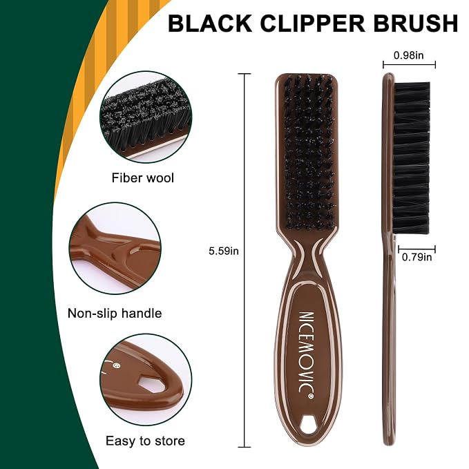 NICEMOVIC Barber Accessories: 10-Piece Mini Brush Set - Image 2