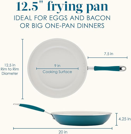 Rachael Ray Cucina Ceramic Nonstick Frying Pan/Skillet, 12.5 Inch Non Stick - Image 2