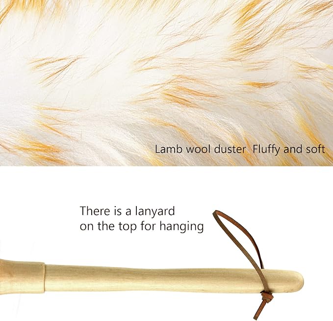 Lambs Wool Duster for Cleaning Window Blinds Computer Furniture TV Computer - Image 3