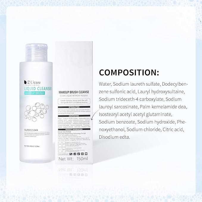 DUcare Makeup Brush Cleaner Shampoo Soap Solid Brush Cleaning Mat Removes - Image 5