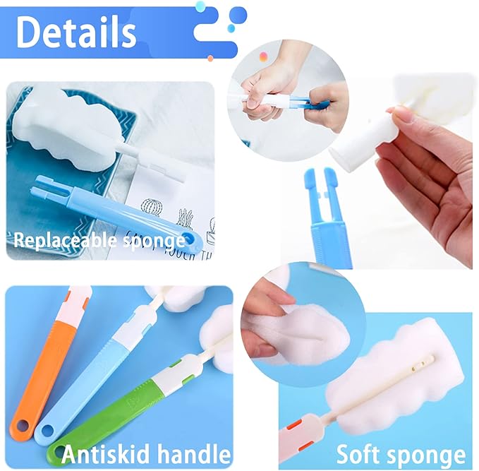 Bottle Brush Sponge Cup Brush Set - Image 4