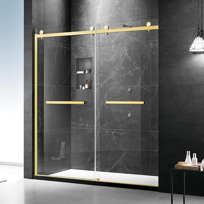 Milano Double Sliding Shower Door, 60 in.W x 74 in.H Framed Shower Door 5/16" by MoSweetShowerDoor