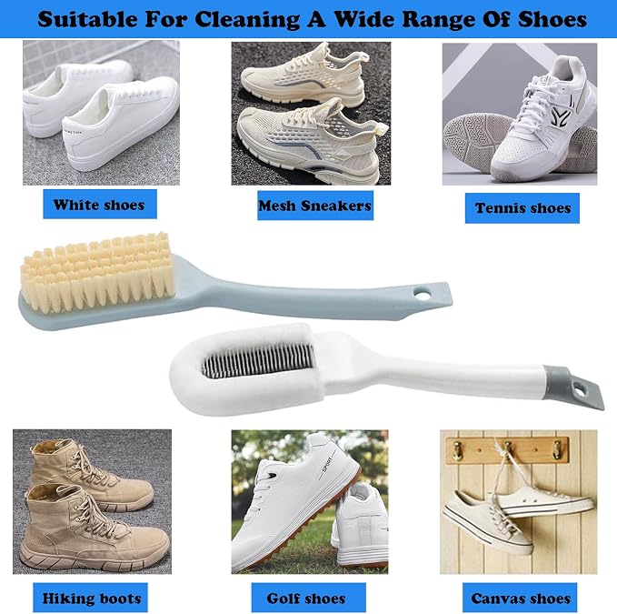 2Pack Shoe Cleaning Brush, Sneaker Shoe Cleaner Brush, Soft Bristle Cleaning - Image 4