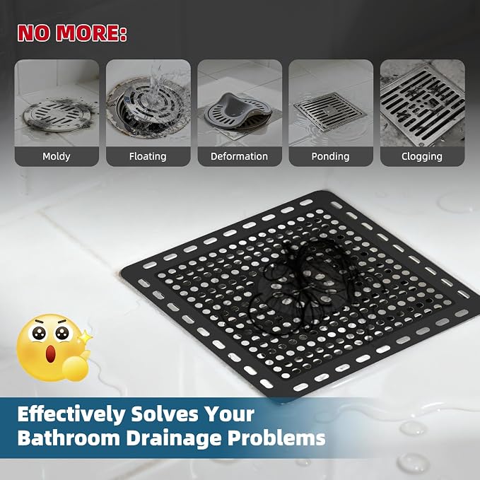 Hibbent Upgraded Shower Drain Hair Catcher, Shower Drain Cover - Image 3
