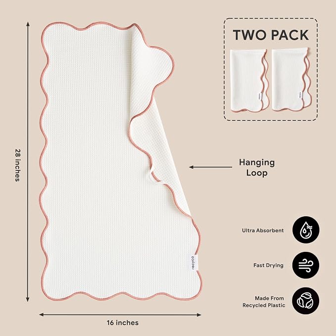 RECYCO Waffle Kitchen Towel Set of 2 - Image 6