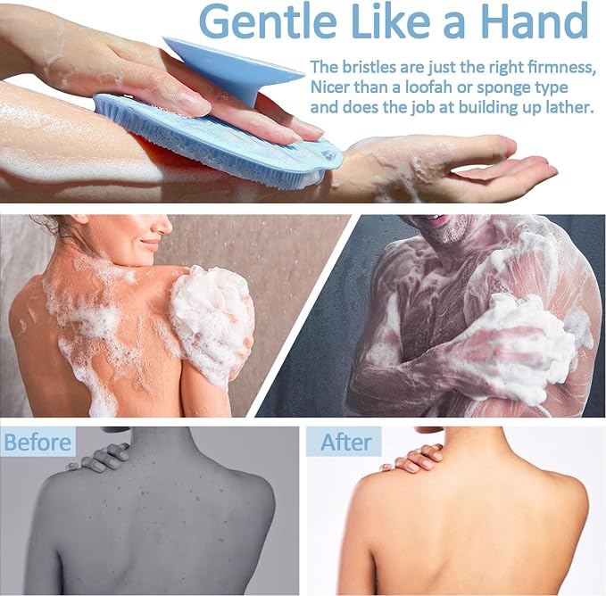 Soft Silicone Body Scrubber Gentle Like a Hand Exfoliating Your Skin and Build - Image 4
