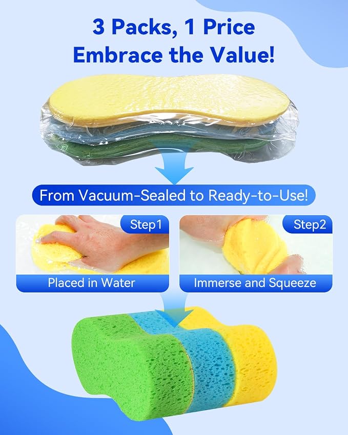 Temede Car Wash Sponge, Large All Purpose Sponges - Image 3