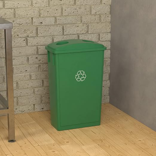 23 Gallon Green Recycle Slim Jim Trash Can - Image 4