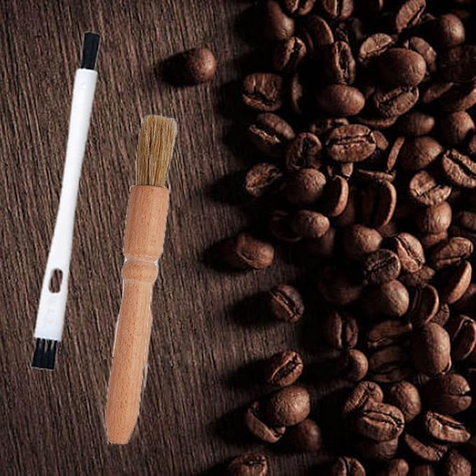 Coffee Brush Set, 13 Pieces Natural Wood & Nylon, Includes Wooden, & Gap Brushes - Image 4