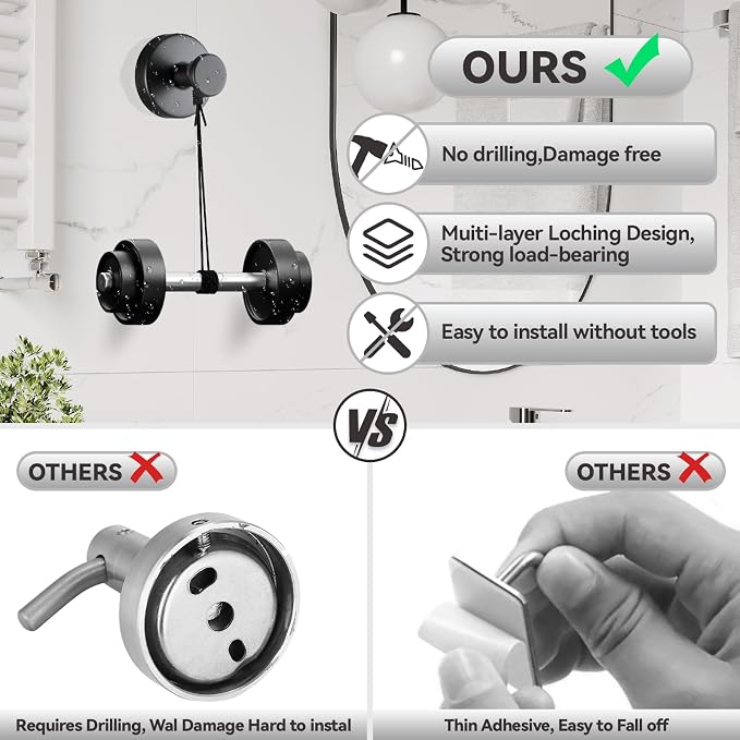 4 PCS Suction Cup Hooks for Shower, Stainless Steel No Drill Towel Hooks - Image 4