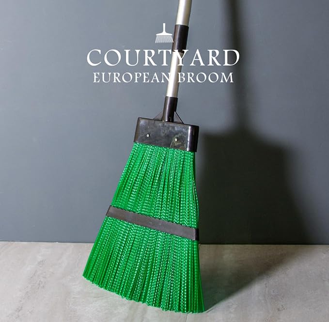 Courtyard Broom-Heavy Duty Broom Long Handle Outdoor Commercial Angle Broom - Image 5