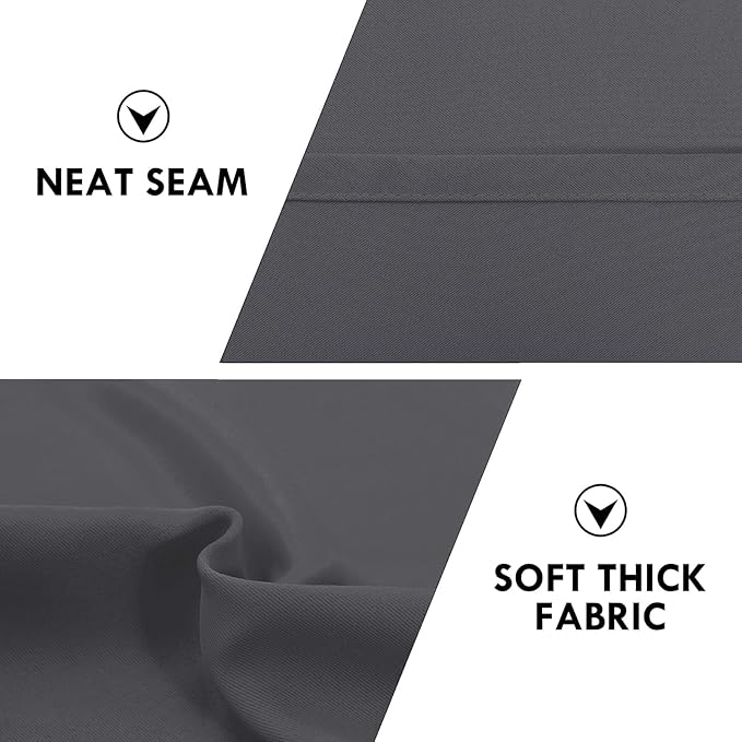 DWCN Blackout Curtains for Bedroom 63 Inch Length 2 Panels Set, Solid Thermal - Image 5