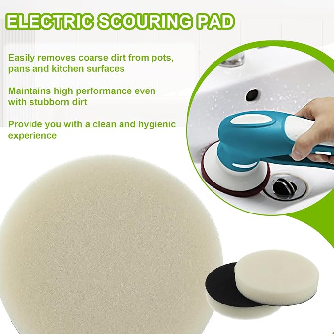 16pcs Foam Pads Power Scrubber Pads Set Electric Scrubber Replacement Scouring - Image 4