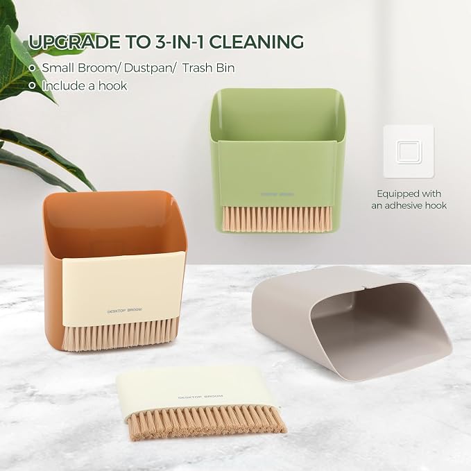 Small Broom and Dustpan Set, Portable Hand Whisk Broom Brush, Mini Hanging - Image 5