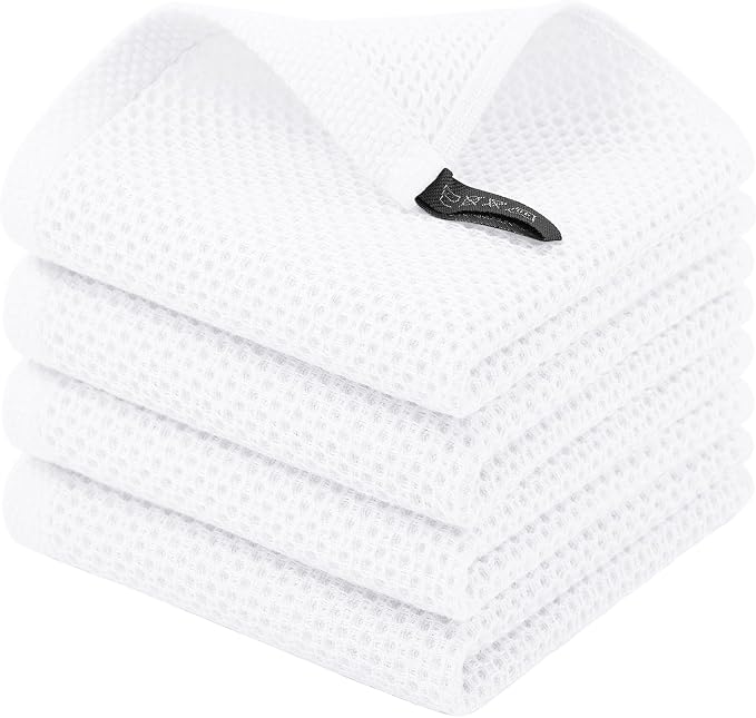 Homaxy 100% Cotton Waffle Weave Kitchen Dish Cloths, Quick Drying Dish Rags by Homaxy