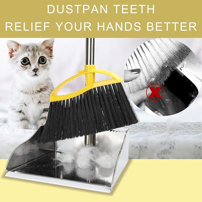 Broom and Stainless Steel Dustpan Set - Image 5