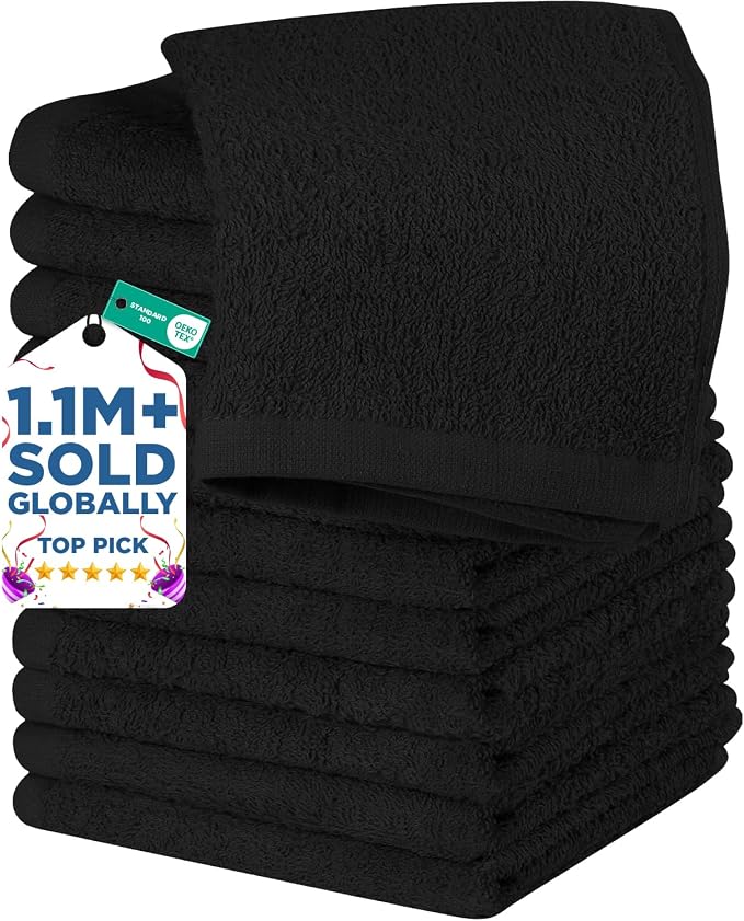 DAN RIVER 12 Pack Wash Cloths for Showering by DanRiver