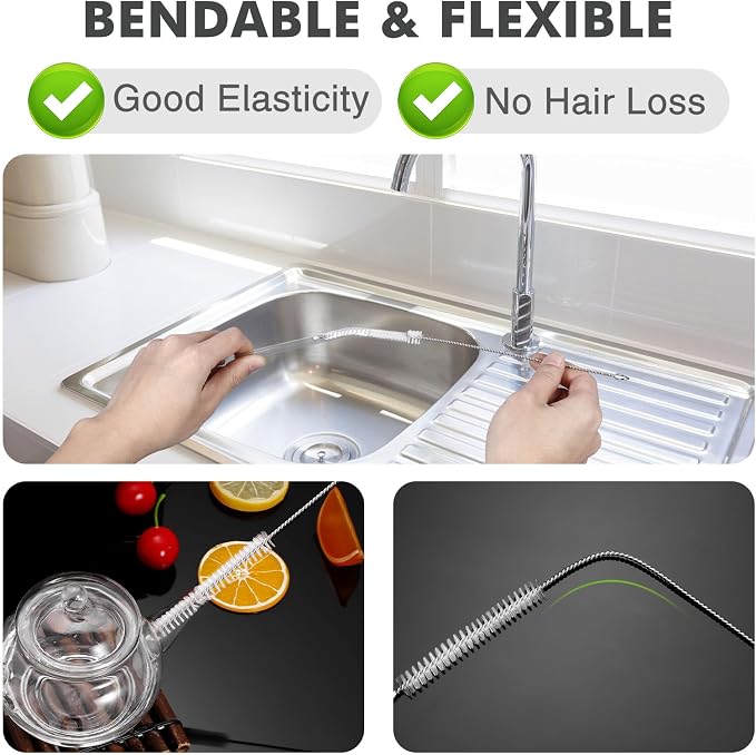 10Pcs Straw Cleaner Brush, Reusable Metal Handles Straw Cleaner Brush Extra Long - Image 4