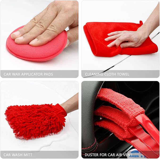 DNA Motoring Car Detailing Brush Cleaning Tools Set - Image 5