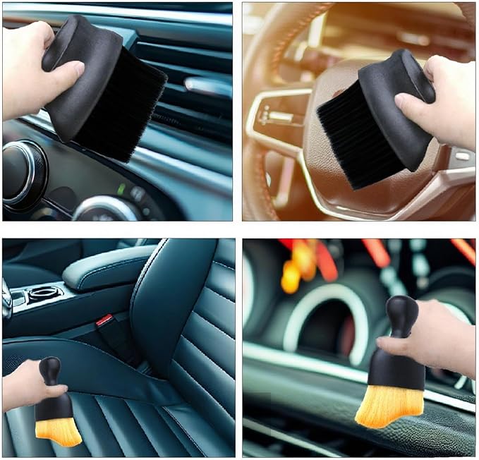 4 Pcs Auto Interior Dust Brush Set Soft Bristles Detailing Brush Dusting Tool - Image 4