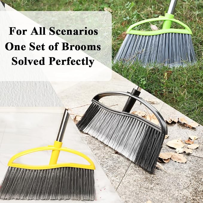 3 Pack Wide Heavy Duty Angle Broom - Image 3