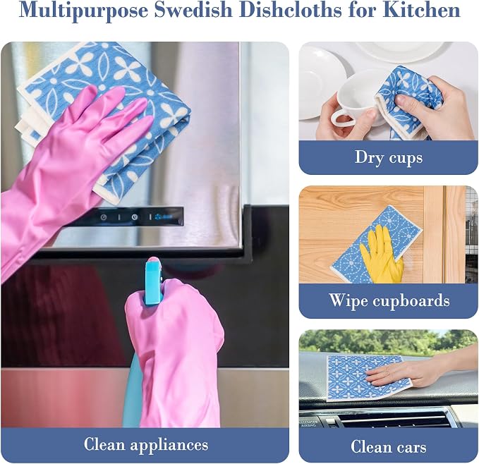 Lucomb 8 Pack Swedish Dishcloths - Image 5
