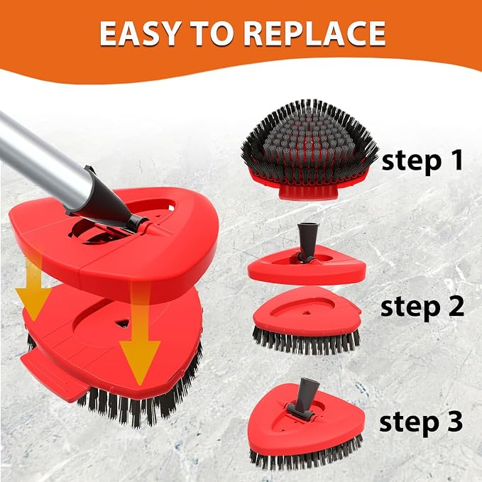 Scrub Brush Mop Head Replacement Compatible - Image 4
