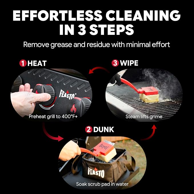 Bristle Free Grill Brush with Scraper - Image 4