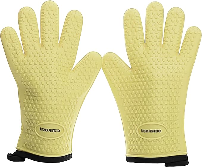 KITCHEN PERFECTION XL Silicone Smoker Oven Gloves by Kitchenperfection