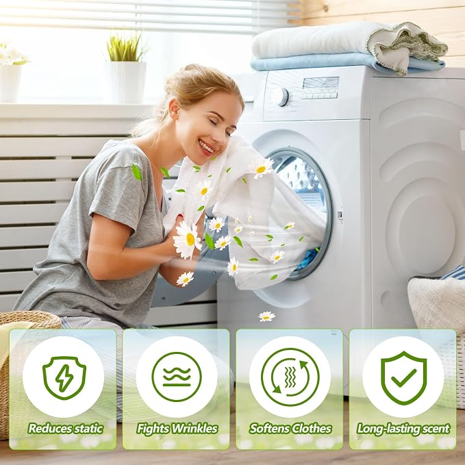 600 Count Dryer Sheets Bulk Fabric Softener Fresh Scent Dryer Sheets Naturally - Image 3