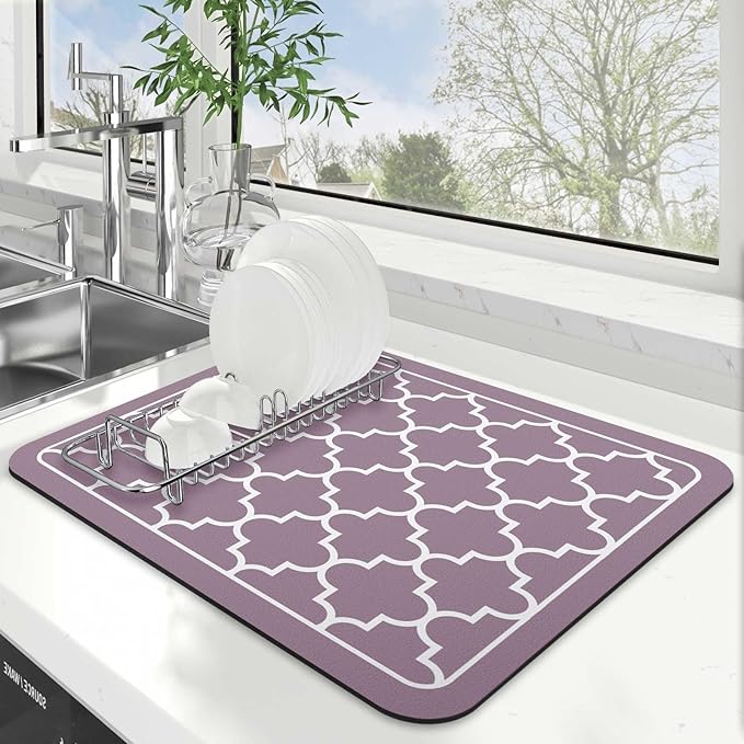 WISELIFE Dish Drying Mat Super Absorbent Drying Mat Large Dish Drying Mats by WiseLife