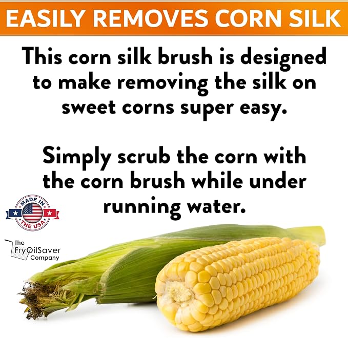 Corn De-Silker Brush | Bristled Veggetable Scrubber - Image 2
