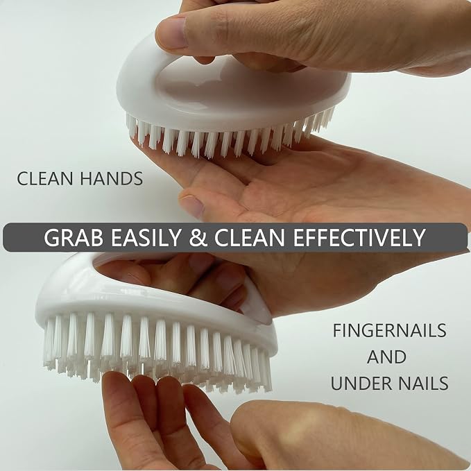 Hand and Nail Brush for Cleaning Fingernails Fingers Nylon Firm Stiff Bristles - Image 5