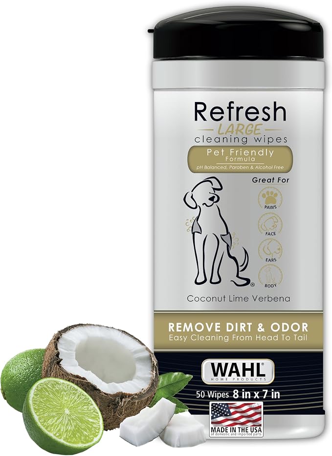 Wahl USA Pet Refresh Cleaning Wipes by Wahl